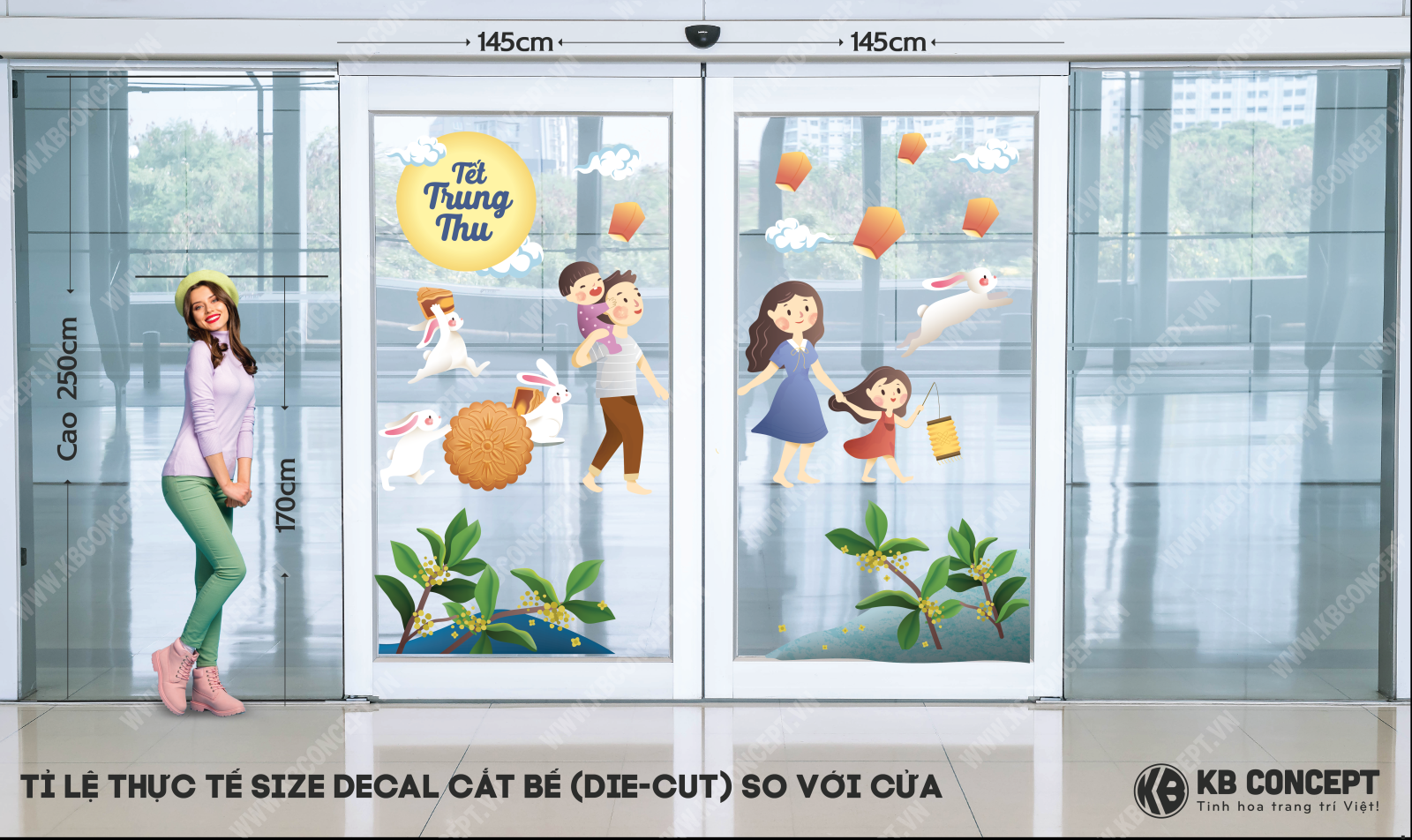 Decal Trung Thu gia đình vui tết Trung Thu DDK TT 47