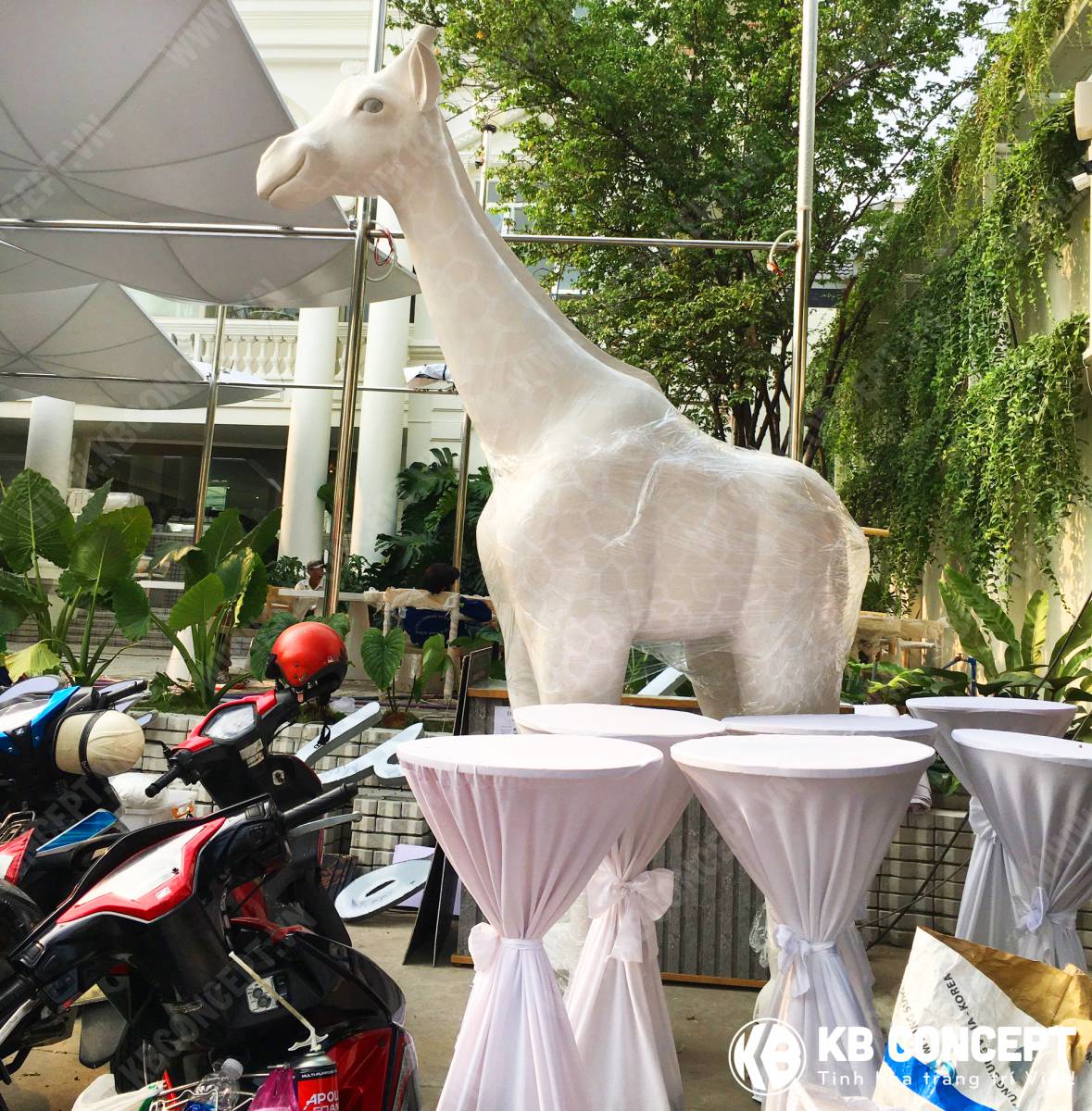 Mô hình mút xốp 3D hươu cao cổ kích thước 1:1