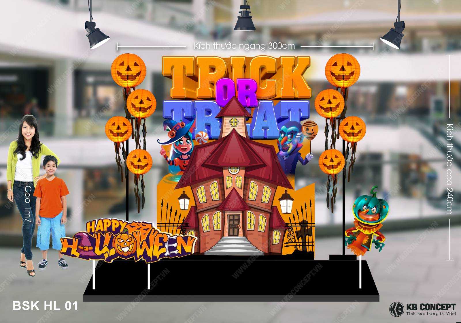 Tiểu cảnh Halloween Ngôi Nhà Huyền Bí - BSK HL 01