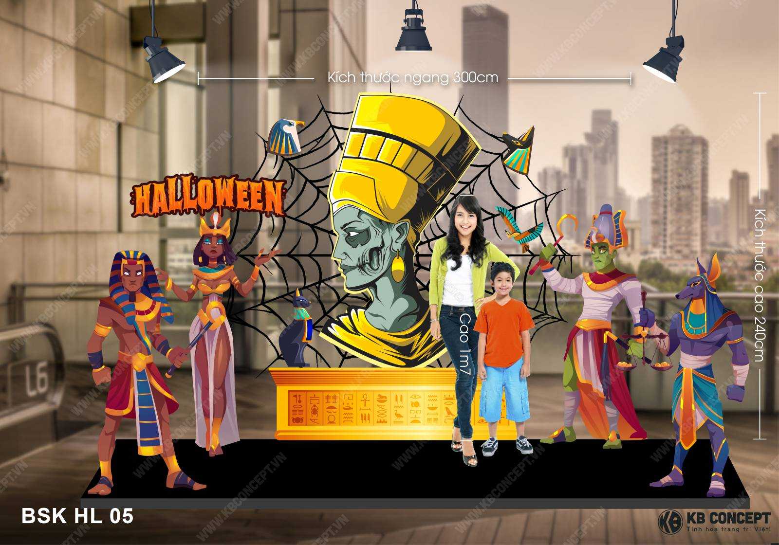 Tiểu cảnh Halloween Ai Cập Thời Cổ Đại - BSK HL 05
