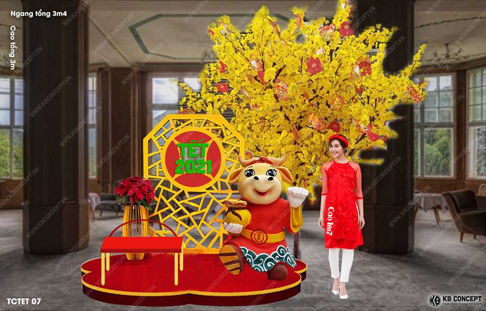 Tiểu cảnh Tết 2021, cây Mai - TCTET 07